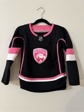 Florida Panthers NHL Jersey Toddler 4T 3X Black Pink